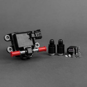 Continental flex fuel sensor with plug and fittings